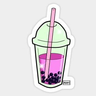 Pink bubbletea Sticker